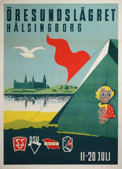 Hälsingborg Öresundslägret Sweden original poster 