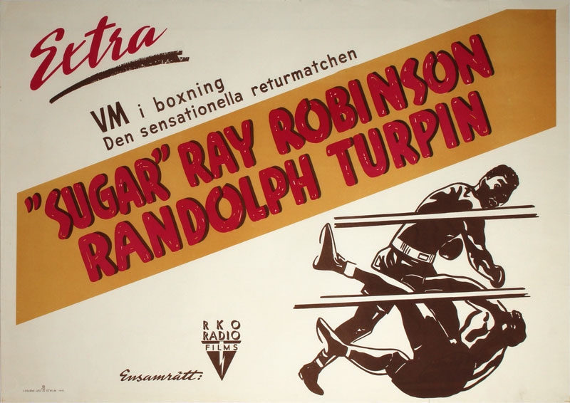 "Sugar" Ray Robinson - Randolph Turpin - World Middleweight Boxing Championship  original poster 