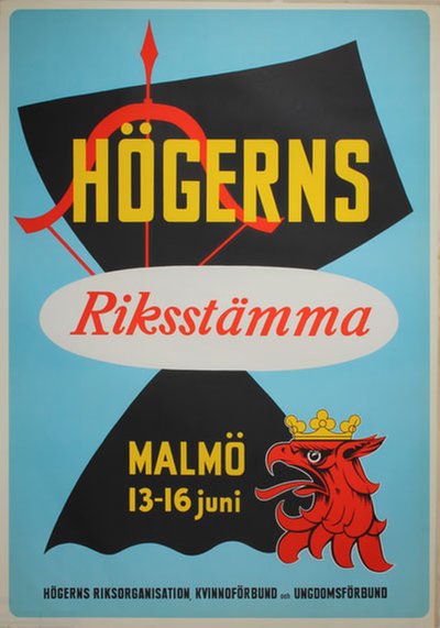 Högerns Riksstämma Malmö original poster 