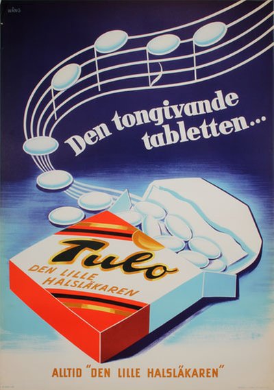 Tulo - Den tongivande tabletten original poster designed by Wång