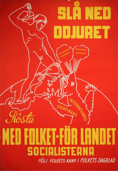 Rösta med folket för landet - Socialisterna original poster 