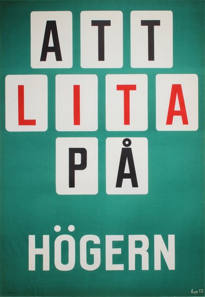 Högern Att lita på original poster designed by Ege