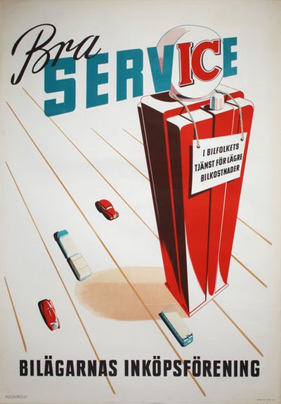 Bilägarnas inköpsförening IC original poster designed by Husskonsult