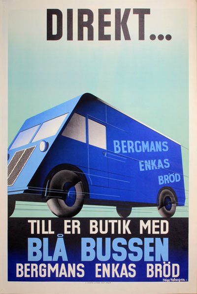 Bergmans Enkas Bröd original poster designed by Holmgren, Helge (1905-1978)