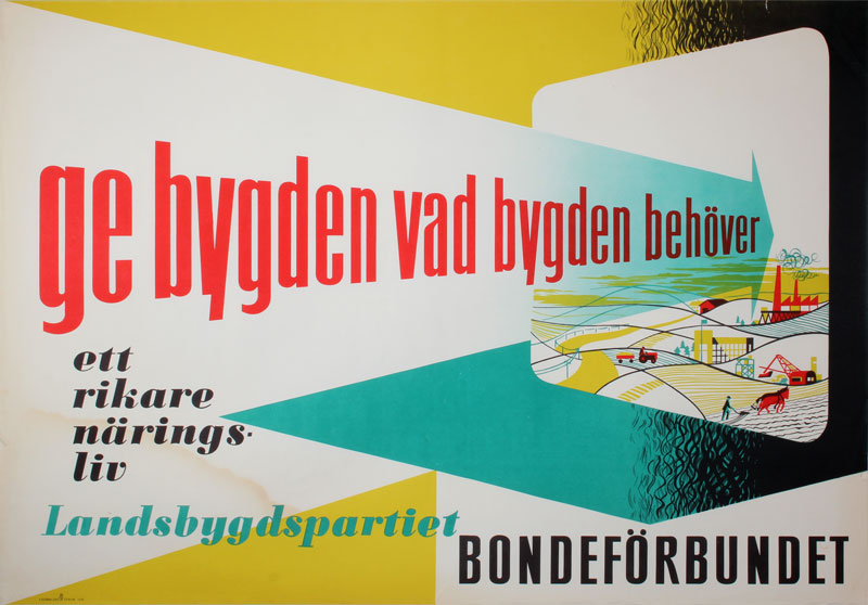 Landsbygdspartiet Bondeforbundet original poster 