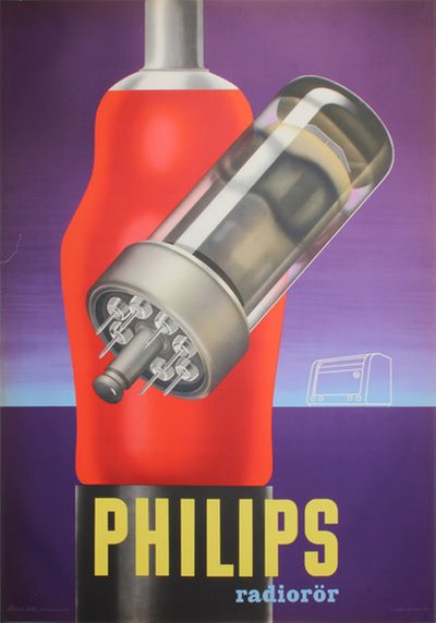 Philips Radiorör  original poster designed by Solbreck, Inga M. / Anders Beckman Reklamateljé