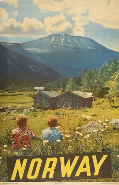 Norway 1955 original poster designed by Photo: Mittet