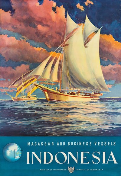 Indonesia Macassar and Buginese Vessels original poster 