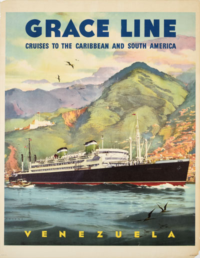venezuela vintage travel posters