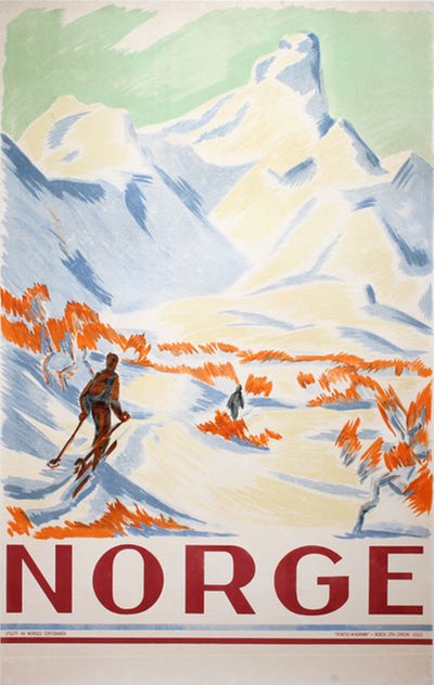 Norge original poster designed by Unsigned: Probably Gert Jynge