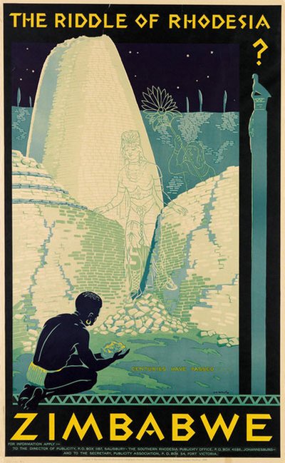 Zimbabwe - The Riddle of Rhodesia? original poster designed by Baylis, Arthur William (1894-1946)