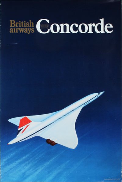 Original vintage poster: British Airways: Concorde sold