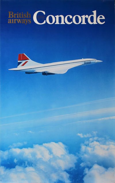 Original vintage poster: British Airways: Concorde sold