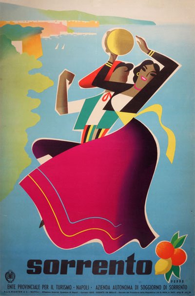 Sorrento Italy original poster designed by Puppo, Mario (1905-1977)