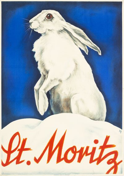 St. Moritz original poster designed by Diggelmann, Alex Walter (1902-1987) 