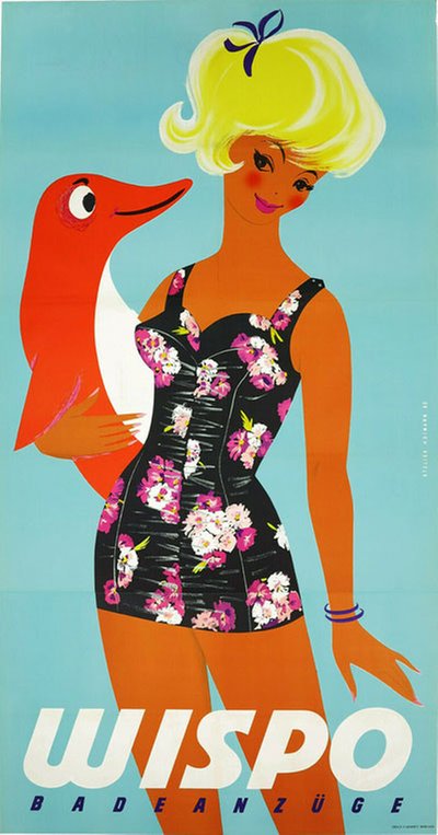 Wispo badeanzüge original poster designed by Atelier Hofmann