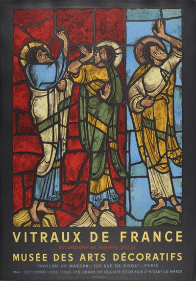 Vitraux de France du onzième au seizième siècle original poster 
