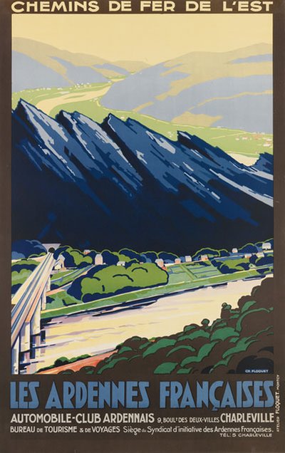 Les Ardennes Françaises- Charleville - France original poster designed by Ch. Floquet 