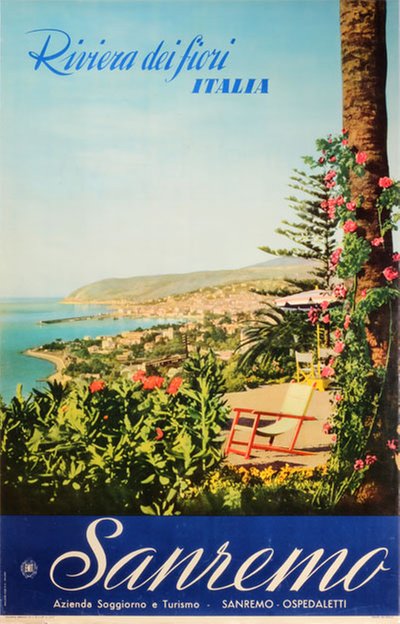 Sanremo Italy Riviera dei Fiori original poster 