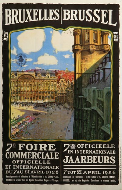 Bruxelles Brussel 7e Foire Commerciale  original poster designed by Toussaint, Fernand (1873-1956)