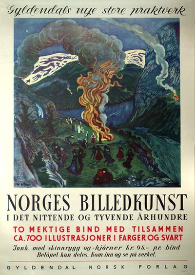 Norges Billedkunst Gyldendals original poster designed by Nikolai Astrup