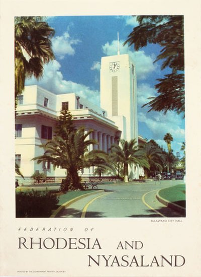 Rhodesia and Nyasaland - Bulawayo City Hall original poster 