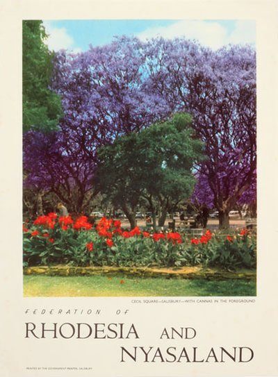 Rhodesia and Nyasaland - Cecil Square Salisbury original poster 