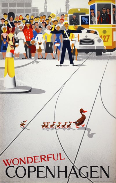 Wonderful Copenhagen - Denmark original poster designed by Vagnby, Viggo (1896-1966)