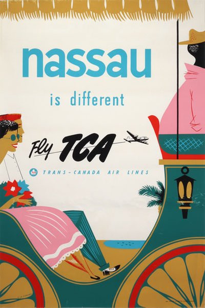 TCA - Nassau original poster designed by Flaguais, J. de