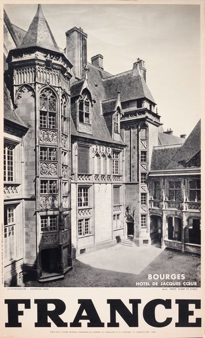 France Bourges Hotel de Jacques Coeur  original poster 