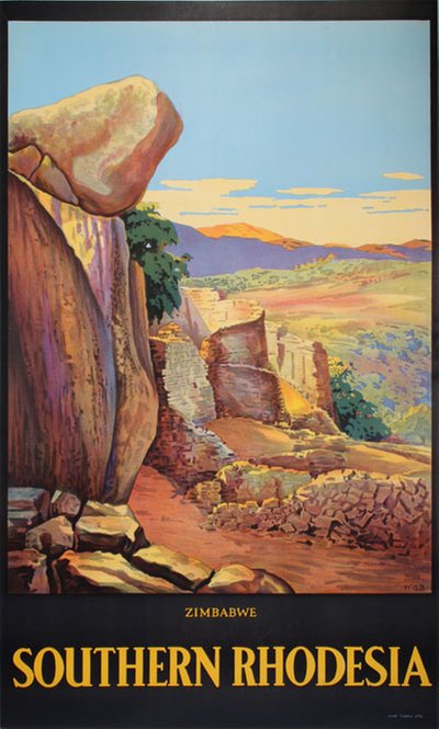 Zimbabwe Southern Rhodesia original poster designed by Bevington, William George (1881-1953)
