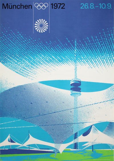 1972 Olympics München Official poster original poster designed by Aicher, Otl (1922-1991)