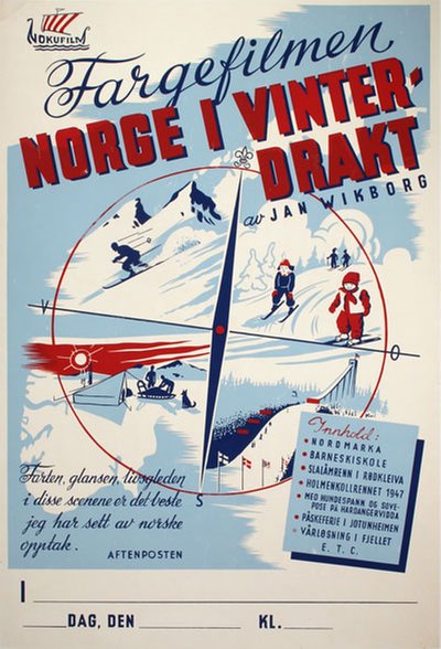 Norge i vinterdrakt original poster 