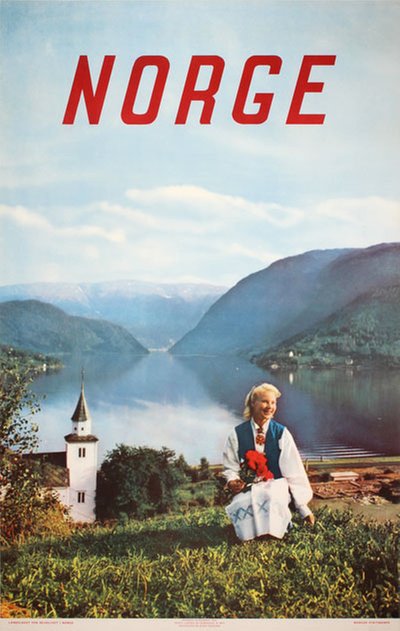 lugtfri Mejeriprodukter tapperhed Original vintage poster: Norge 1954 for sale at posterteam.com
