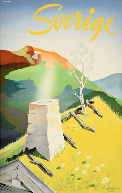 Sverige original poster designed by Beckman, Per Frithiof (1913-1989)