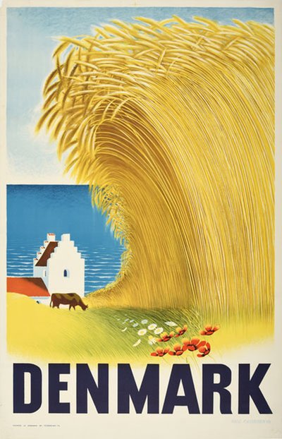 Denmark original poster designed by Rasmussen, Aage (1913-1975)