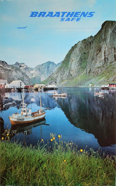 Braathens SAFE Norwegian airline original poster 