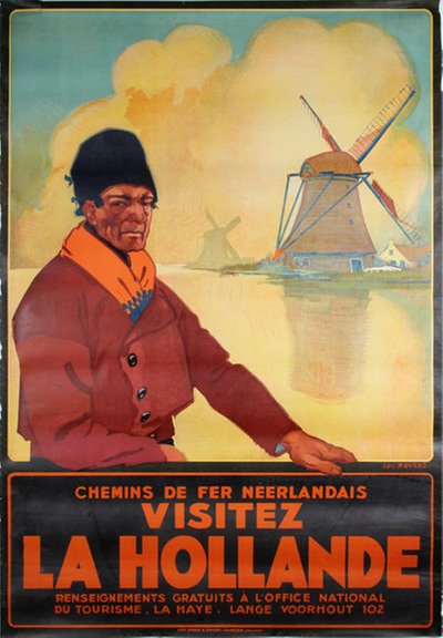 Visitez La Hollande original poster designed by Rovers, Joseph (1893-1976)