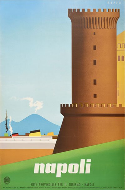 Italy - Napoli original poster designed by Puppo, Mario (1905-1977)