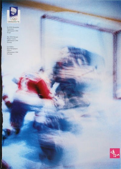 Lillehammer 94 Winter Olympics - No.08 - Ice Hockey original poster designed by Photo: Jim Bengston