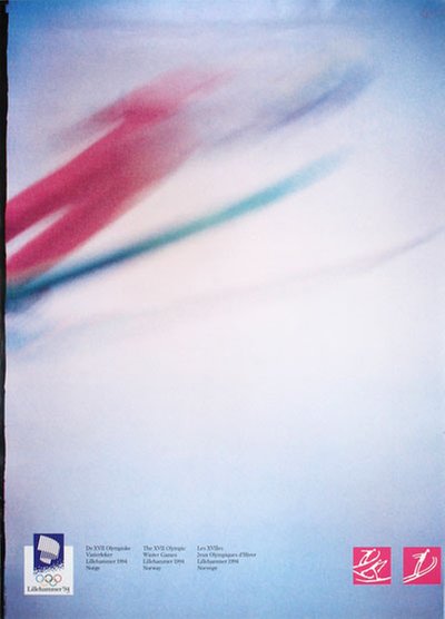 Lillehammer 94 Winter Olympics - Ski Jumping original poster designed by Photo: Jim Bengston