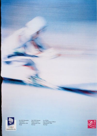 Lillehammer 94 Winter Olympics - Alpine Skiing - No.11 original poster designed by Photo: Jim Bengston