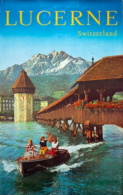 Lucerne Switzerland original poster designed by Foto: Gabriel Zürich