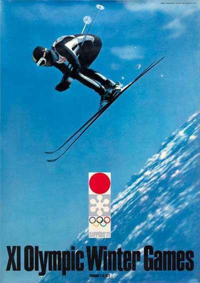 Sapporo 1972  - XI Winter Olympic Games - Alpine original poster designed by Kamekura, Yusaku (1915-1997)