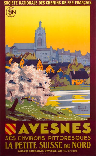 Avesnes - La petite Suisse du Nord original poster designed by Commarmond, Pierre (1897-1983)
