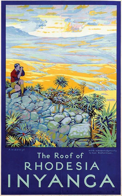The Roof of Rhodesia Inyanga Nyanga original poster designed by Baylis, Arthur William (1894-1946)