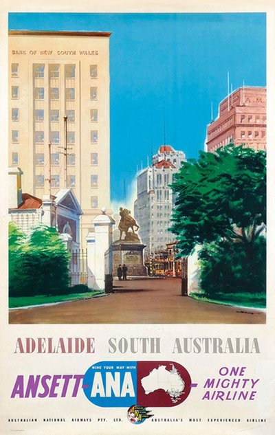 Adelaide South Australia original poster designed by Skate, Ronald C. (1913-1991)