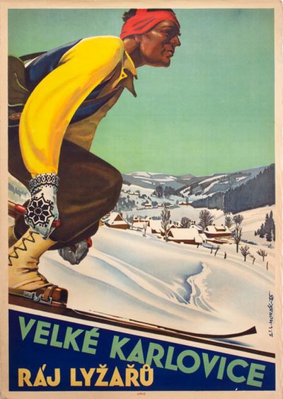 Velke Karlovice original poster designed by A.I.L.Horak