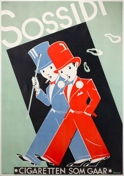 Sossidi cigaretten som gaar original poster designed by Jordan, Reidar (1908-1992)