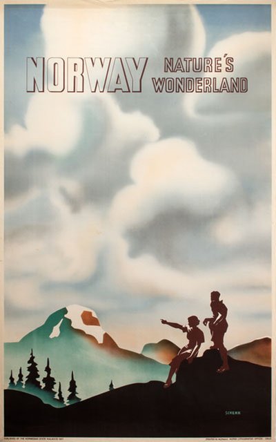 Norway - Nature's Wonderland original poster designed by Schenk